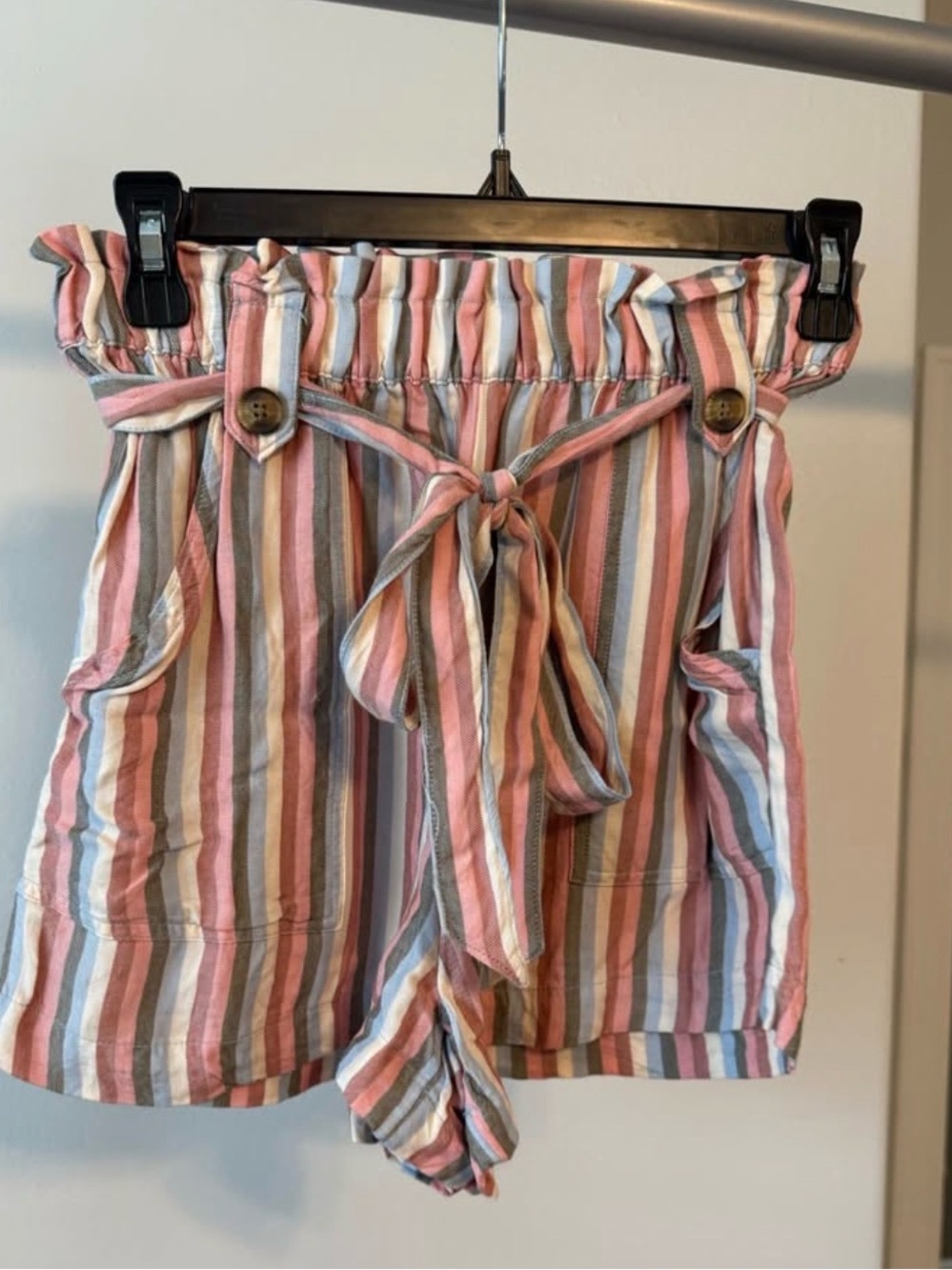 Multi Colored Striped American Eagle Shorts